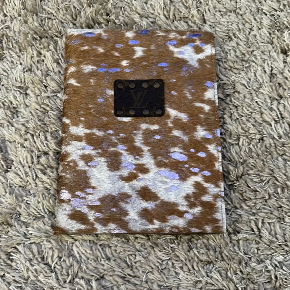 Cowhide notebook cover